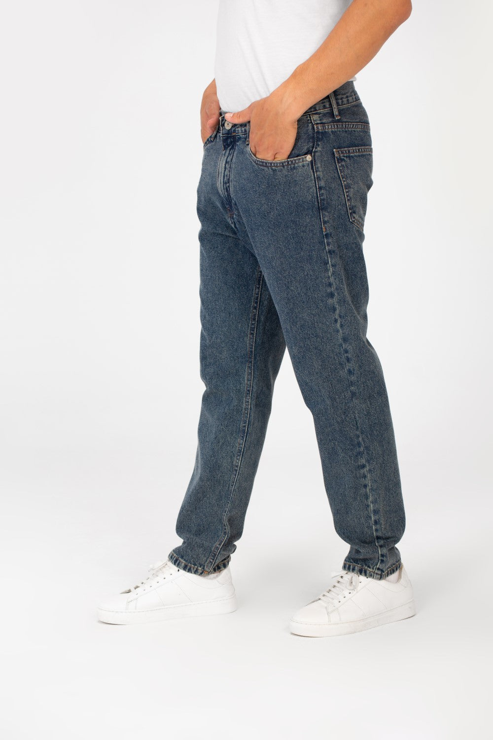 Men's Five Pockets Boyfriend Jeans Pants Trousers In Basic Details