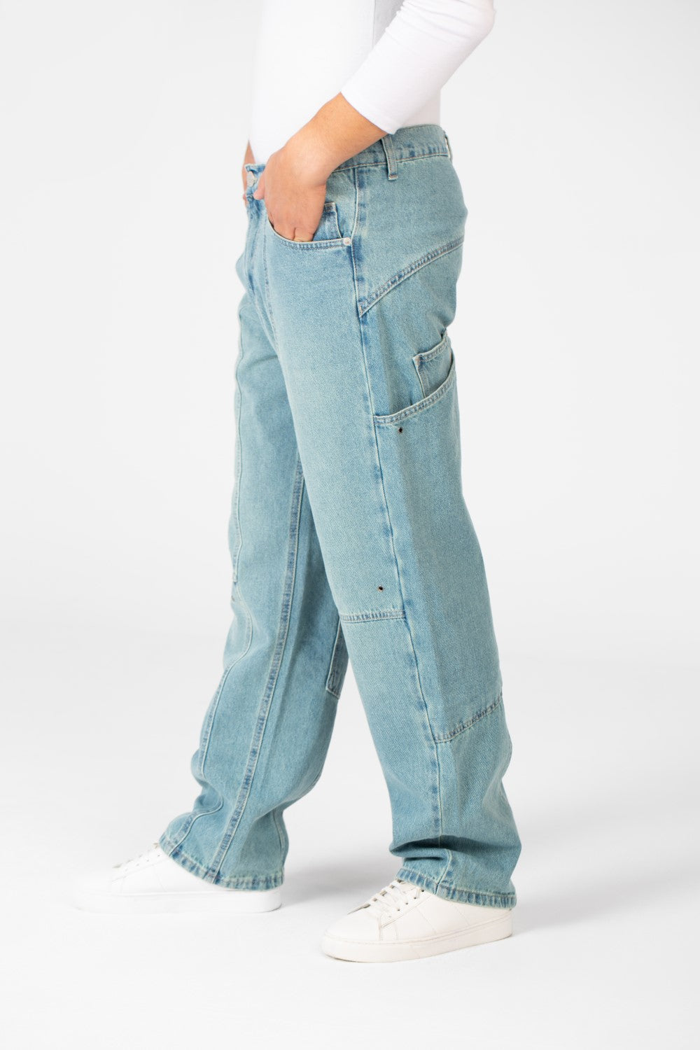 Men's Cargo Jeans Pants With A Modern Cut And Basic Details