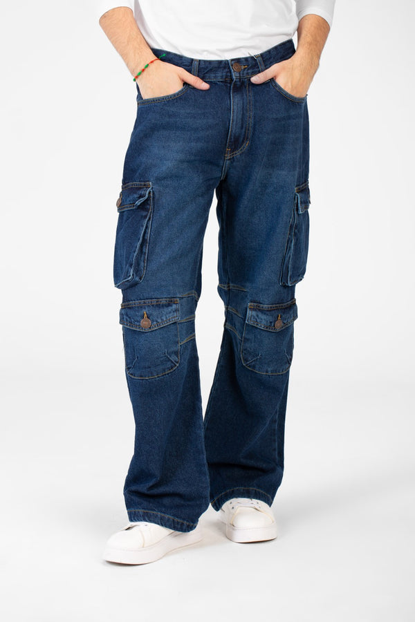 Men's Cargo Jeans Pants With Modern Pockets And A Comfortable Fit