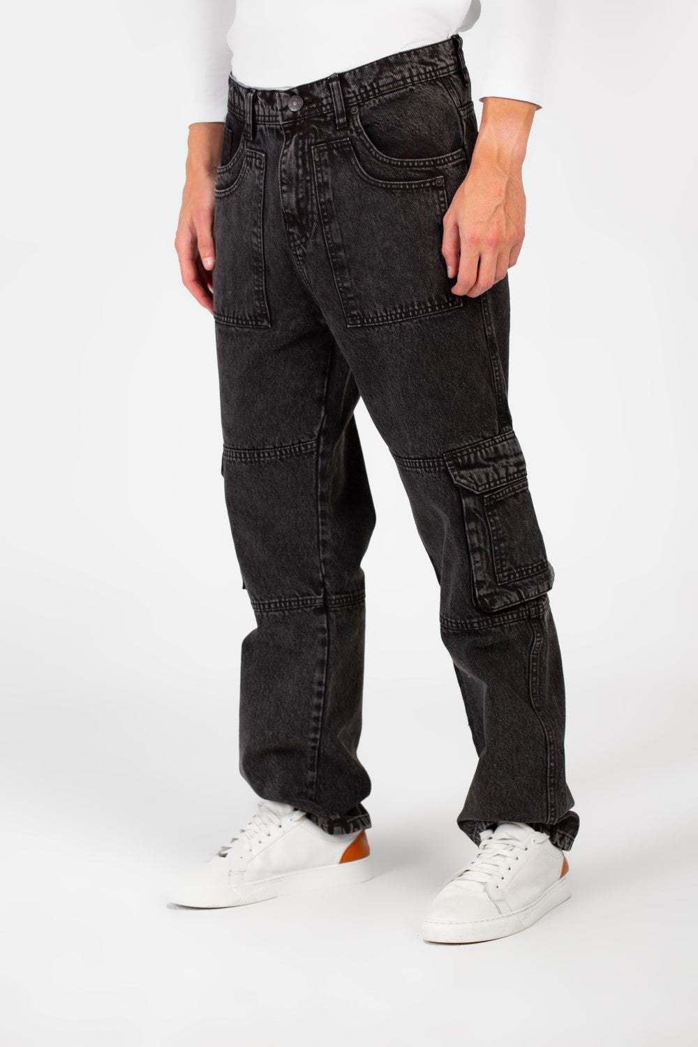Men's Cargo Jeans Pants With A Modern Fit And Pockets