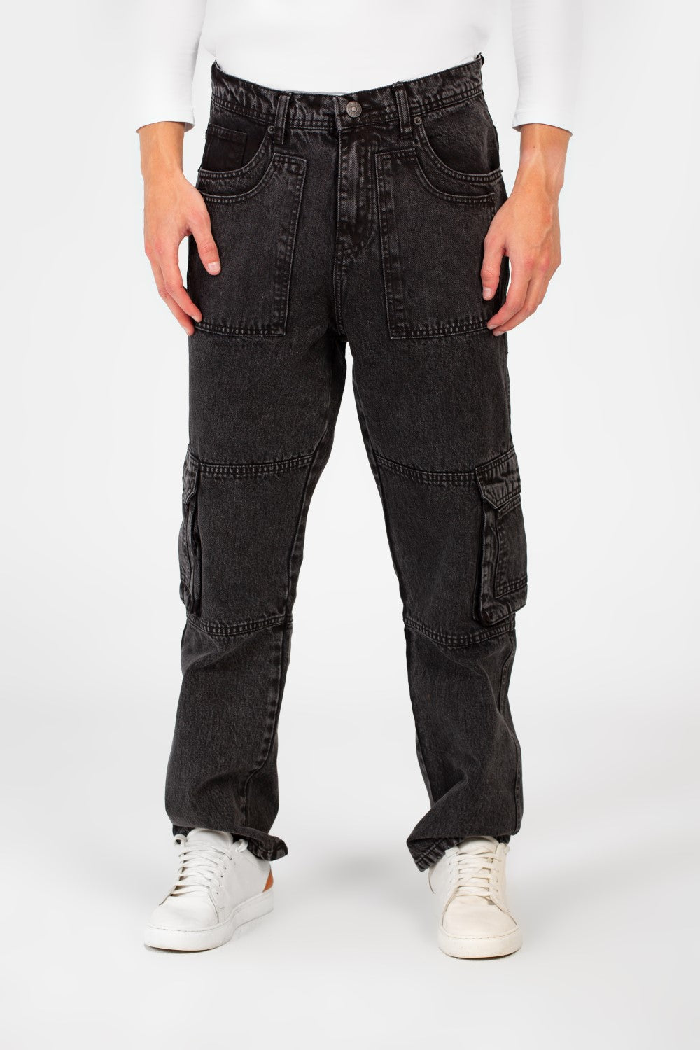 Men's Cargo Jeans Pants With A Modern Fit And Pockets