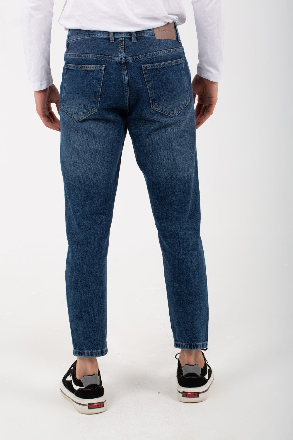 Mens Boy Friend Pants With A Comfortable Fit And A High Waist With Five Pockets