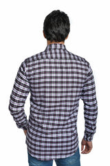 Men's Unique Style Regular Fit Cotton Shirt Checked Details That Features A Unique Cut