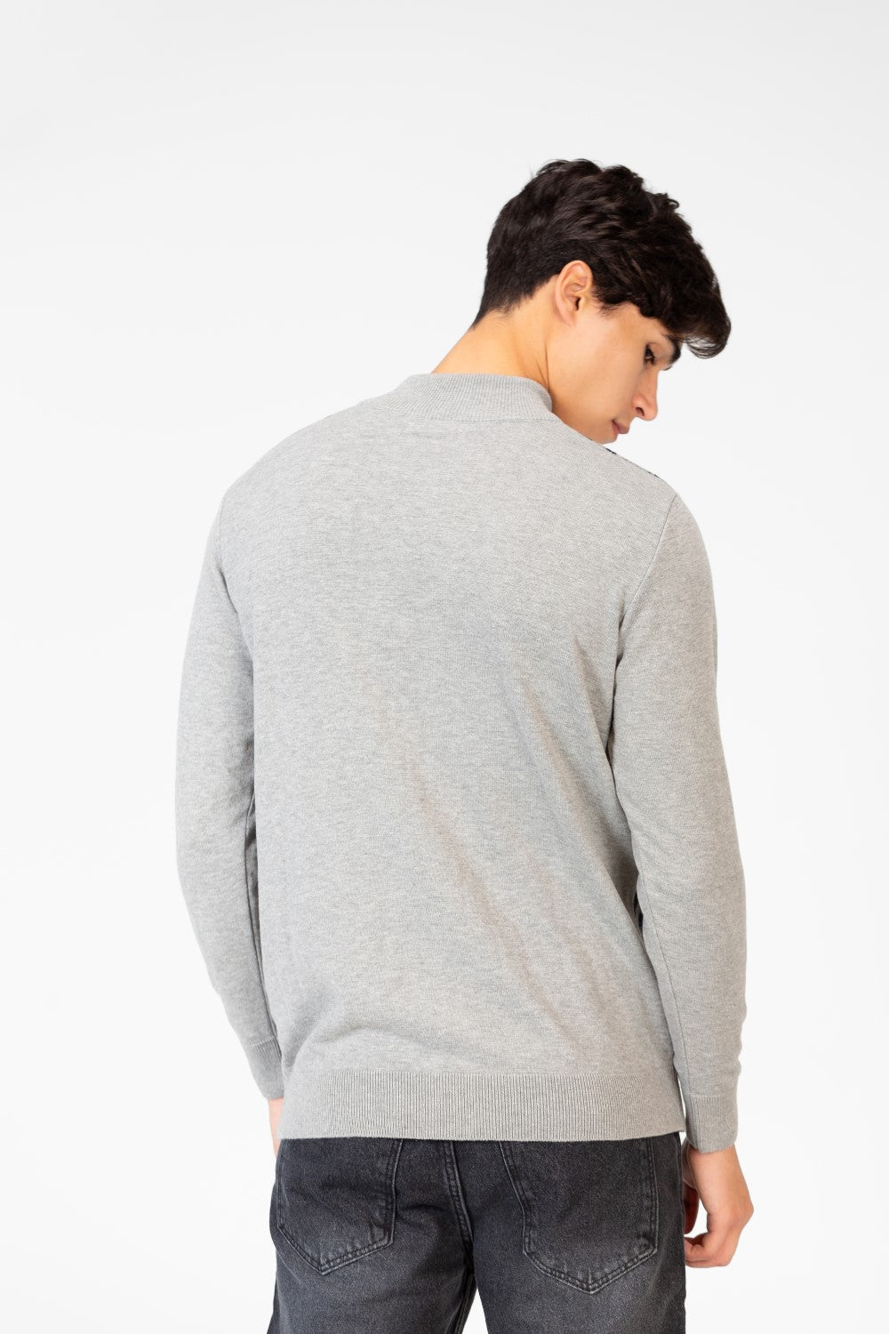 Men's Jakar Pullover With Full Front Print & Zip Up