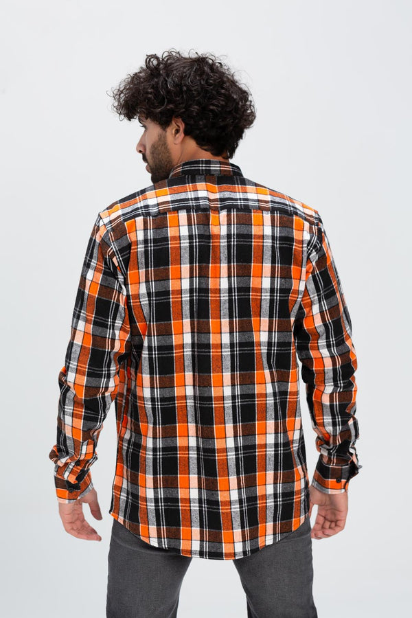 Men's Checked Style Regular Fit Made Of Soft Wool With Front Two Pockets Shirt