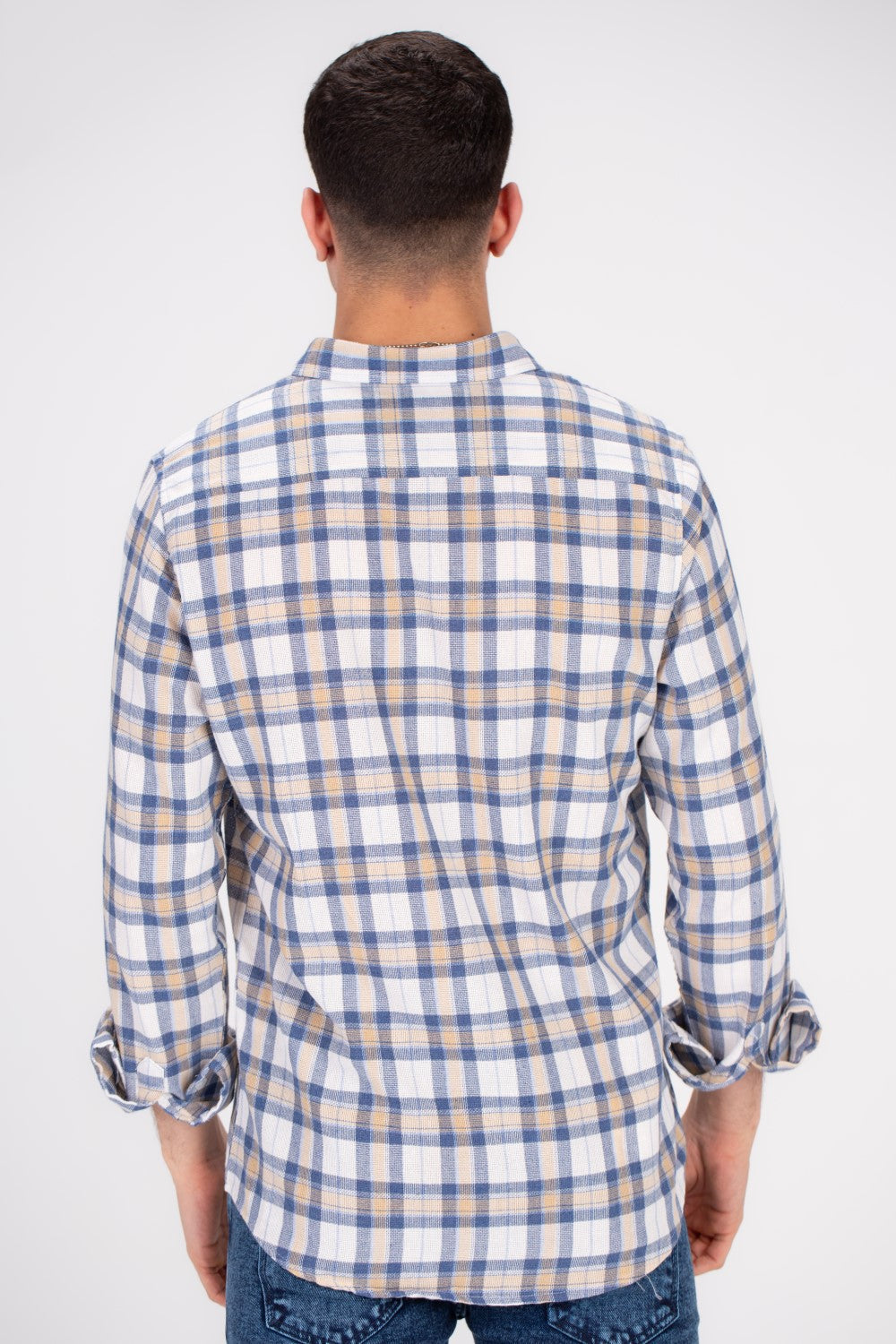 Men's Regular Fit Made From Soft & Breathable Cotton Checked Shirt That Features A Unique Cut