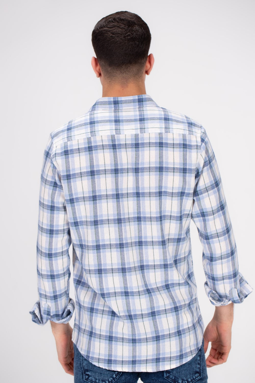Men's Regular Fit Made From Soft & Breathable Cotton Checked Shirt That Features A Unique Cut