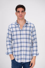 Men's Regular Fit Made From Soft & Breathable Cotton Checked Shirt That Features A Unique Cut