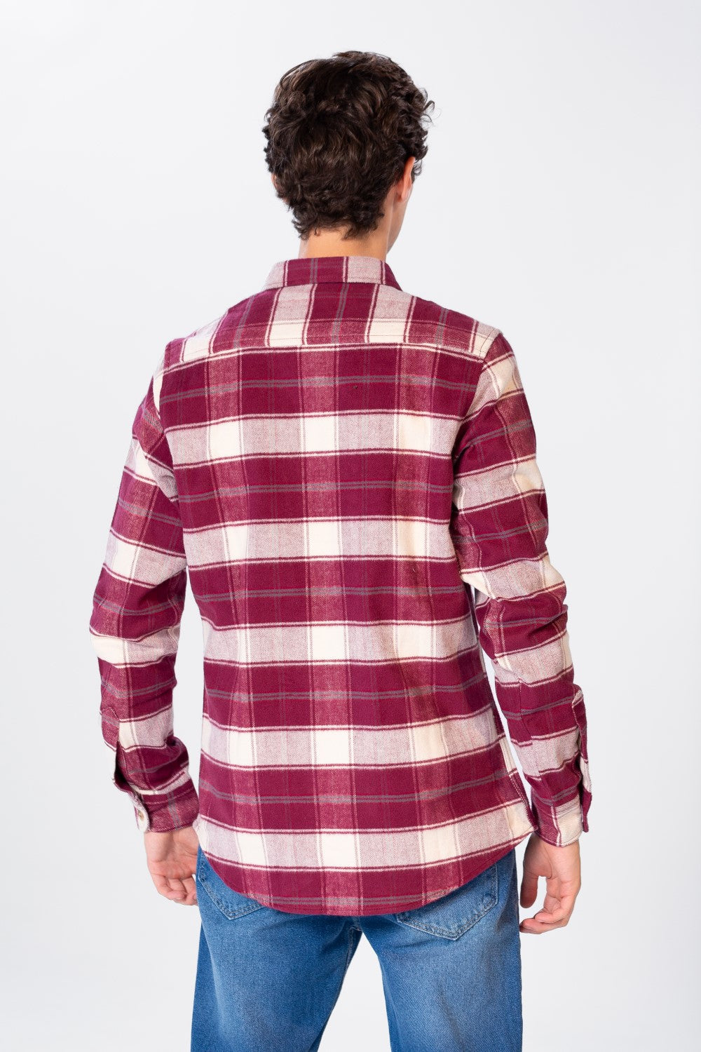 Men's Check Shirt With Long Sleeves And Pockets