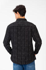 Men's Check Shirt With Front Pockets And Long Sleeves