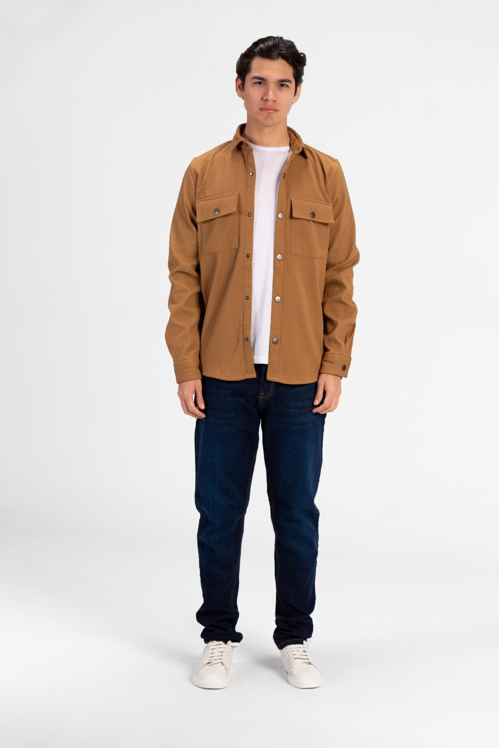 Men's Fur Padded Long Sleeve Shirt Comfortable Material