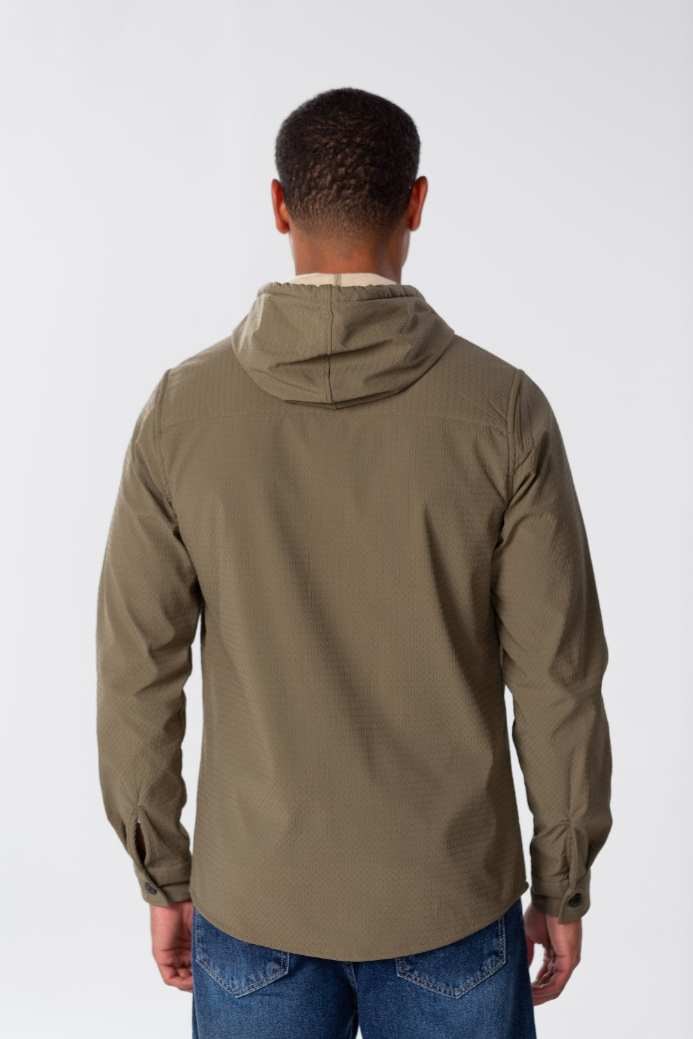 Men's Fur Padded Shirt With Zippers And Front Pockets
