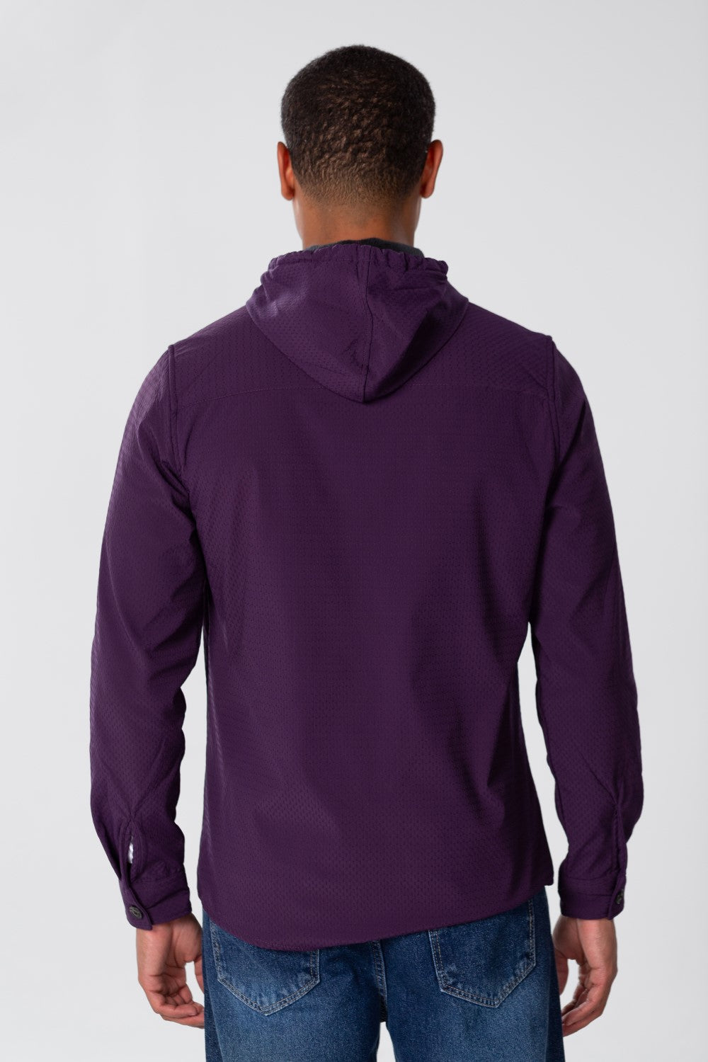 Men's Fur Padded Shirt With Zippers And Front Pockets