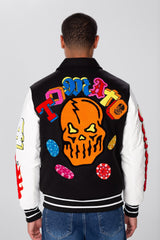 Men's Tomato Baseball Varsity Long Sleeve Jacket