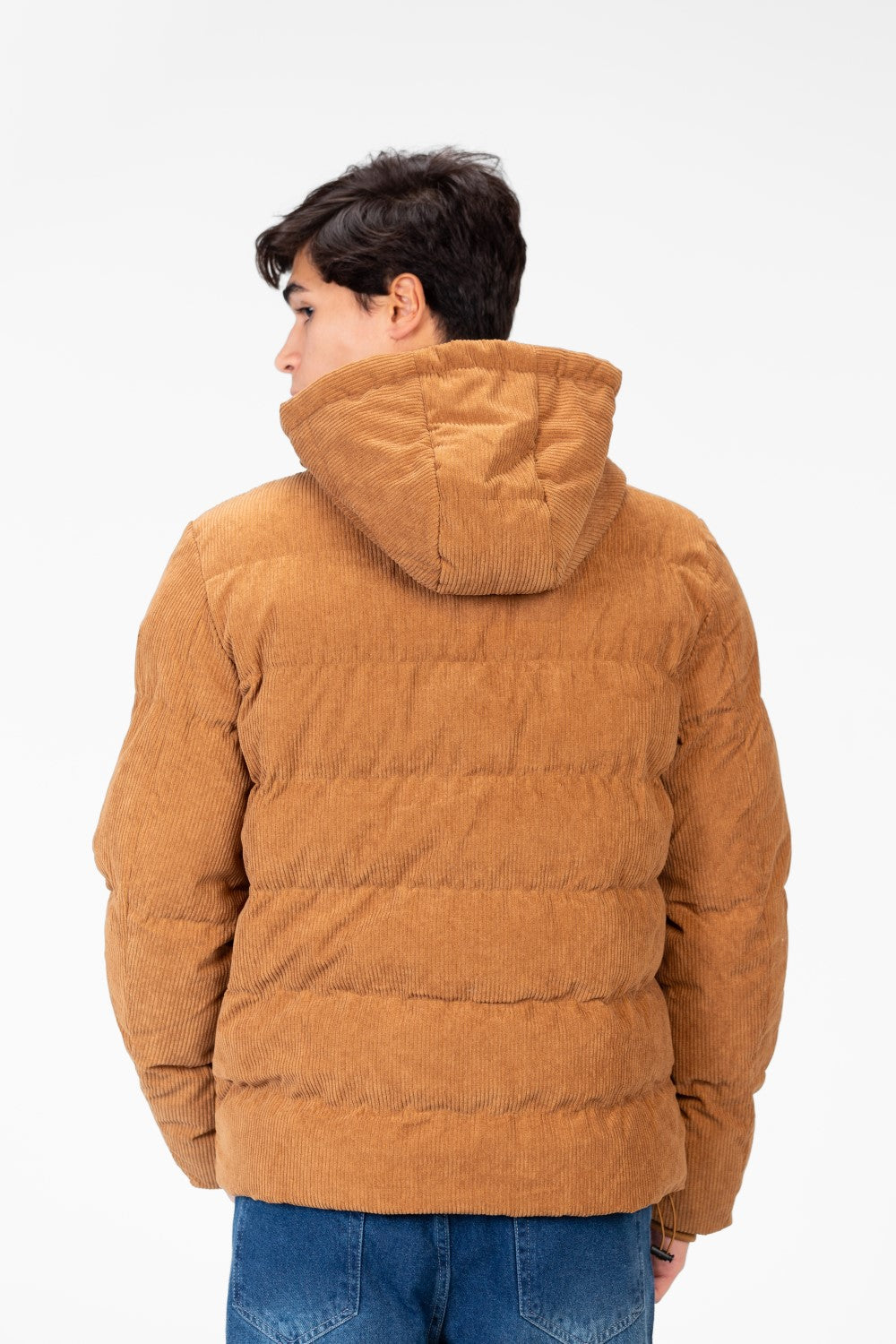 Men's Long Sleeved Velvet Hood Jacket