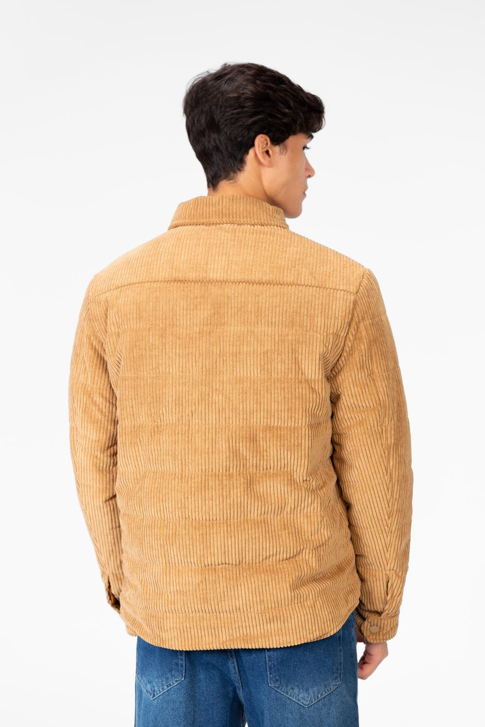 Men's Velvet Jacket With Buttons And Front Pockets