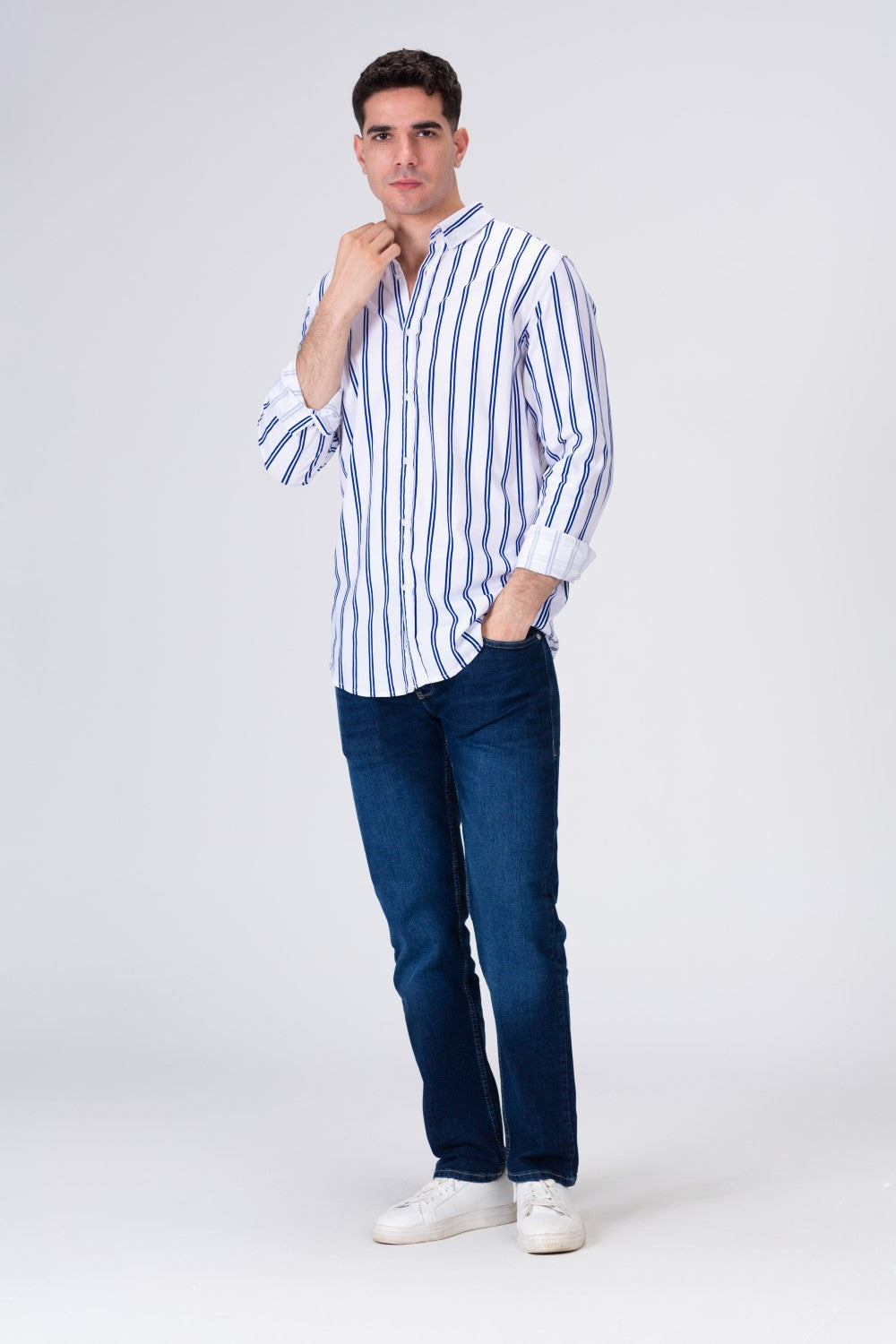Mens Striped Classic Regular Fit Shirt