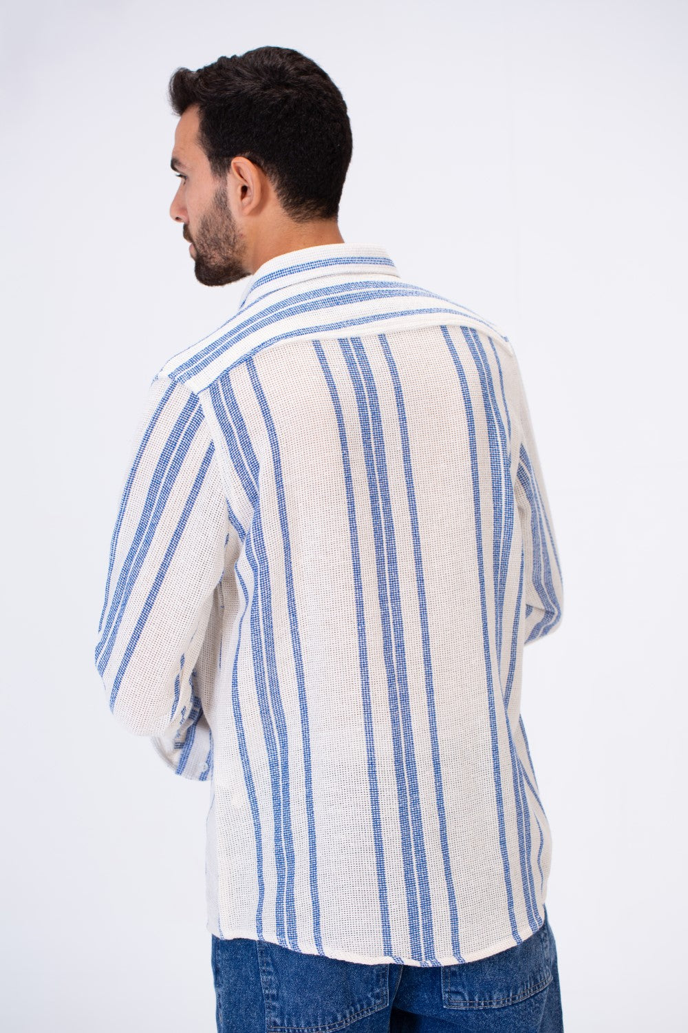 Men's Long Sleeved Striped Slim Fit Shirt With Comfortable Material