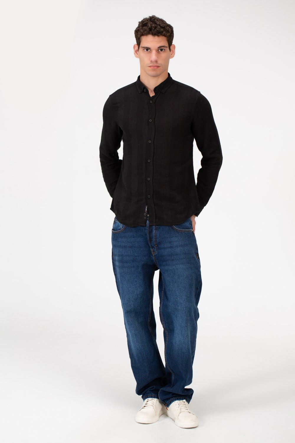 Men's Slim Fit Striped Long Sleeves Shirt