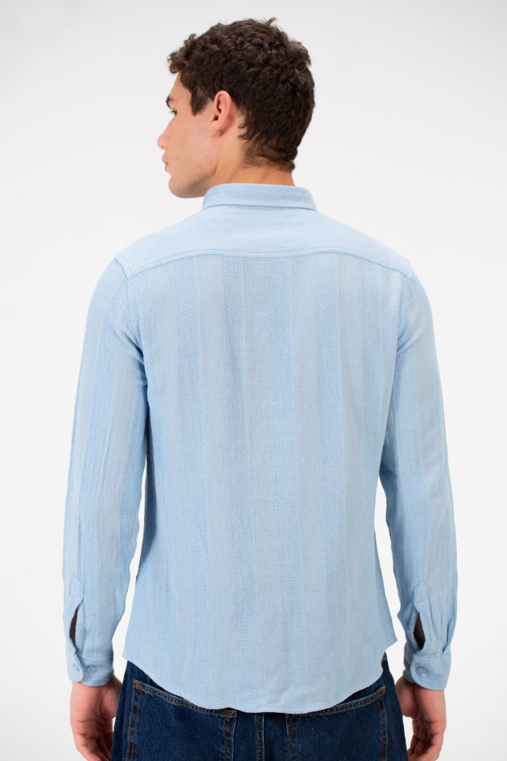 Men's Slim Fit Striped Long Sleeves Shirt