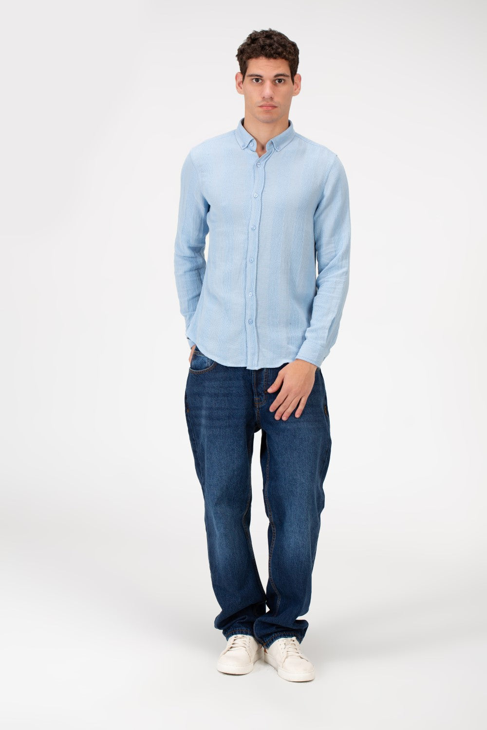 Men's Slim Fit Striped Long Sleeves Shirt