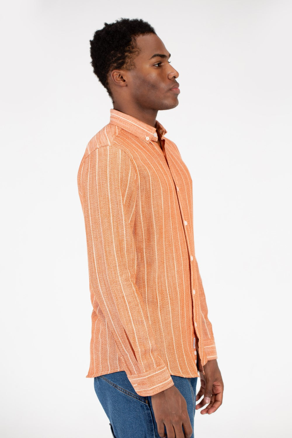 Men's Summer Striped Slim Fit Poplin Shirt