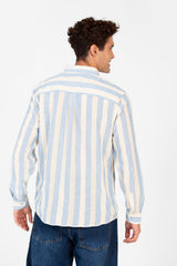 Men's Striped Regular Fit Long Sleeve Shirt