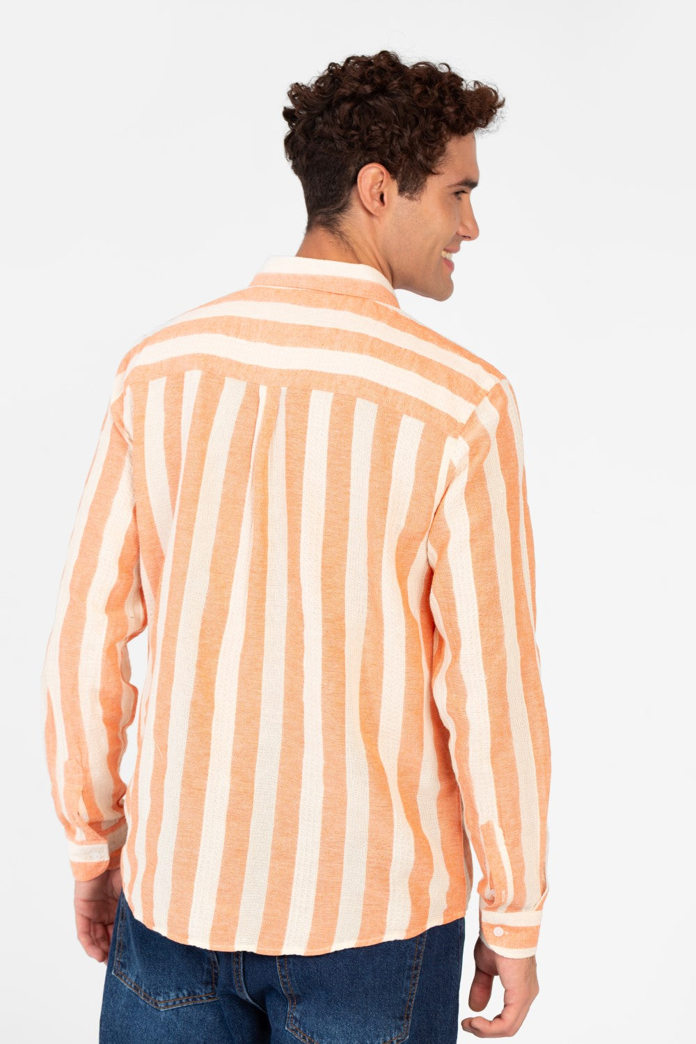 Men's Striped Regular Fit Long Sleeve Shirt