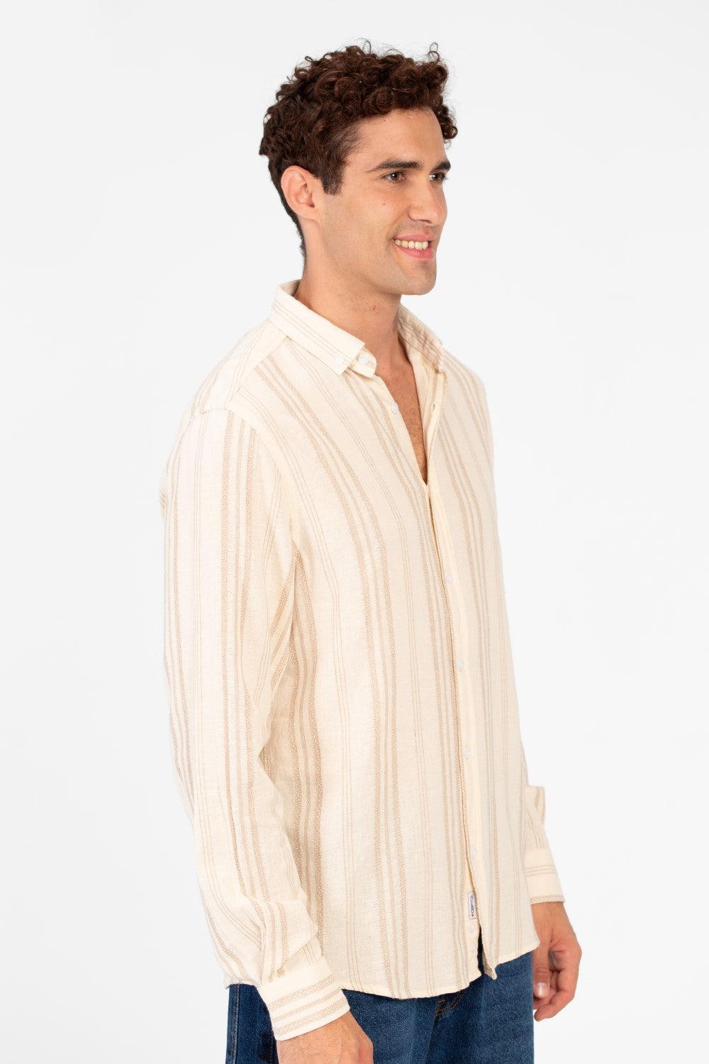 Men's Striped Long Sleeve Regular Fit Shirt