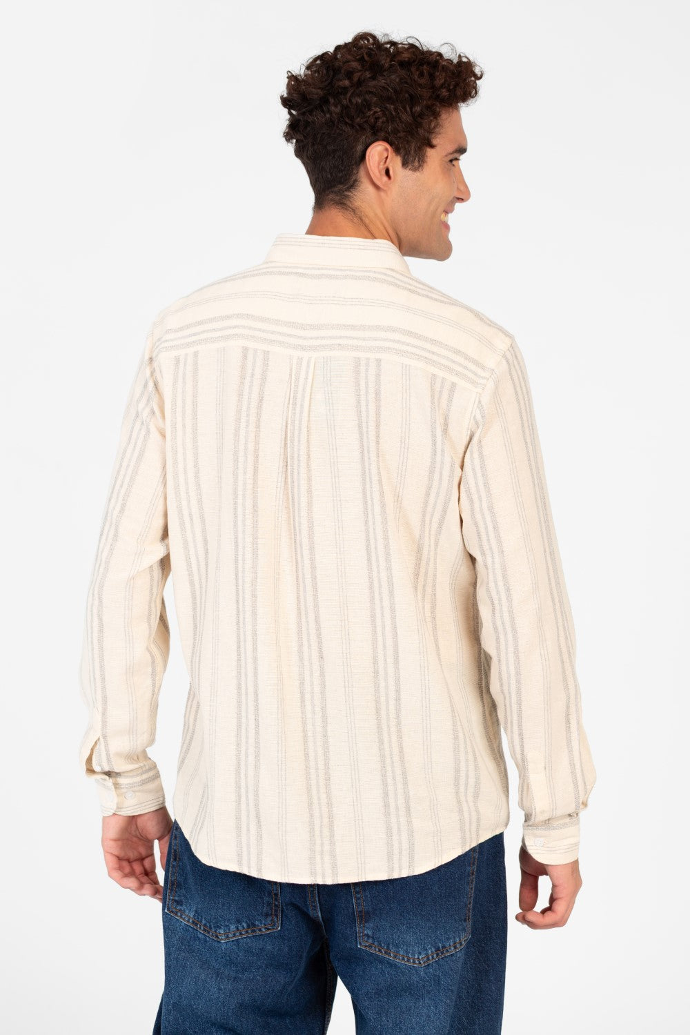 Men's Striped Long Sleeve Regular Fit Shirt