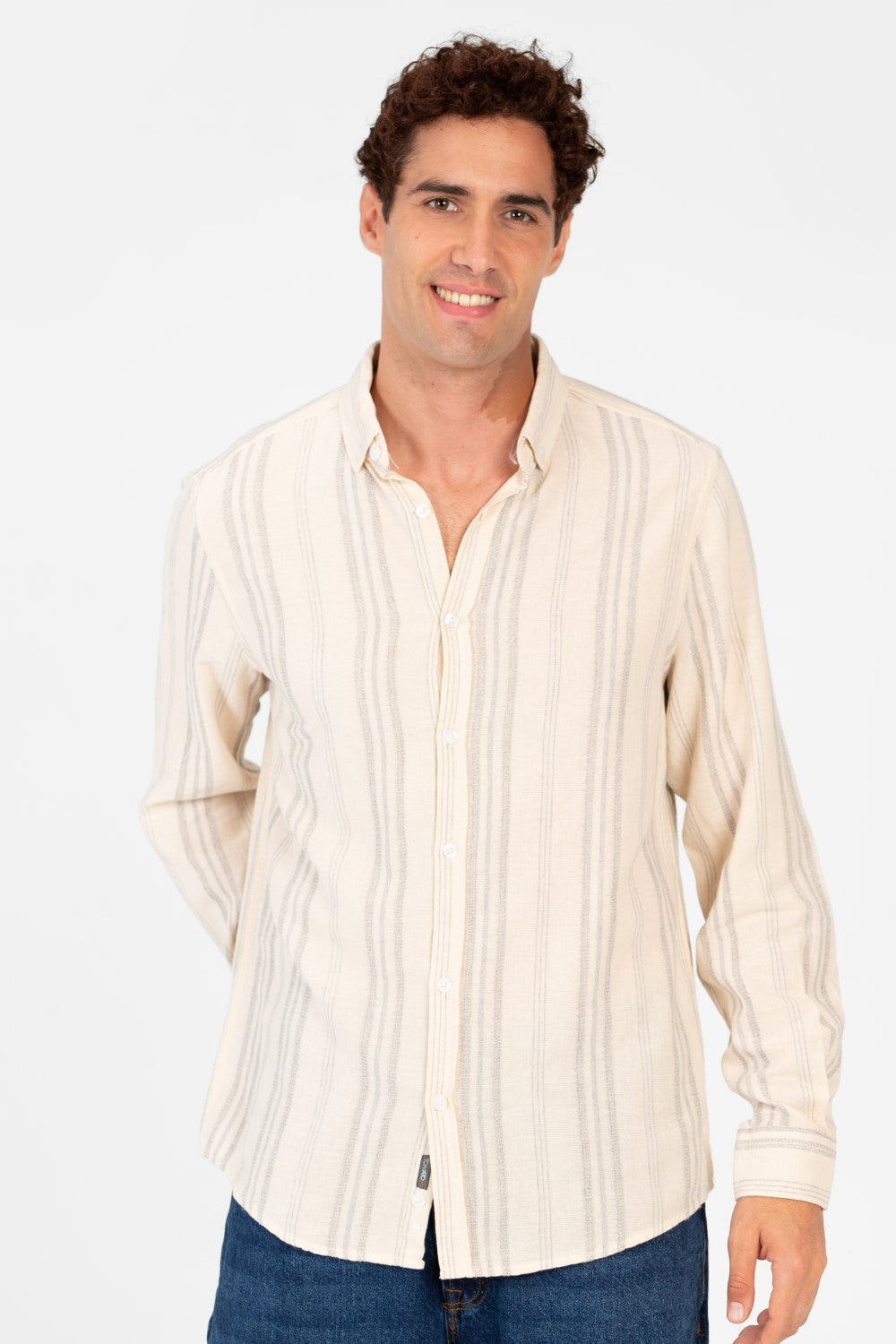 Men's Striped Long Sleeve Regular Fit Shirt