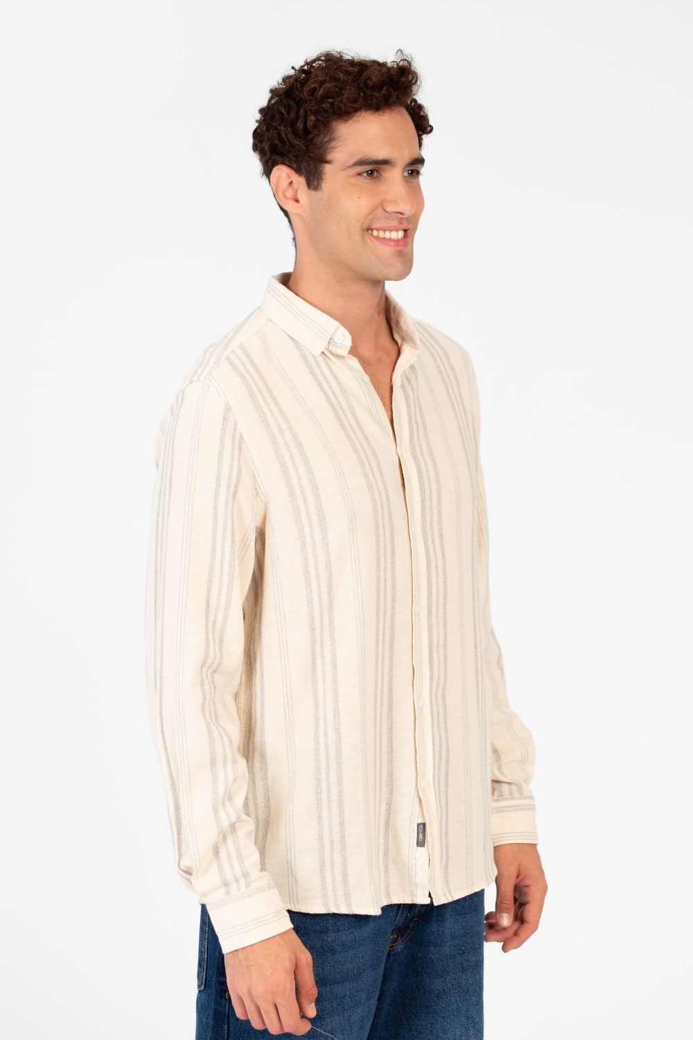 Men's Striped Long Sleeve Regular Fit Shirt