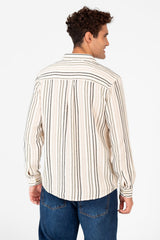Men's Striped Regular Fit Long Sleeves Shirt