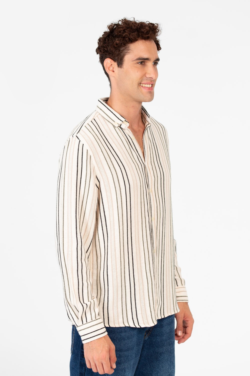 Men's Striped Regular Fit Long Sleeves Shirt