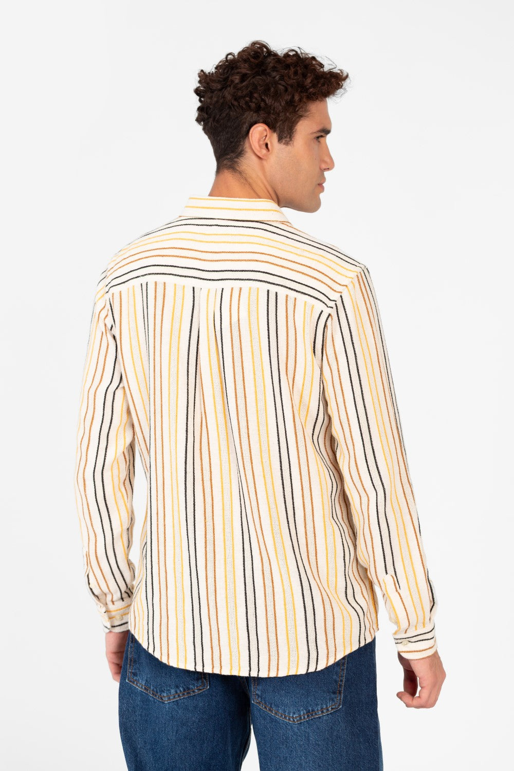 Men's Striped Regular Fit Long Sleeves Shirt