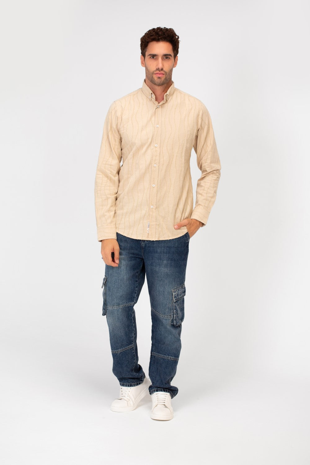Men's Long Sleeved Striped Slim Fit Shirt In A Comfortable Practical Fit