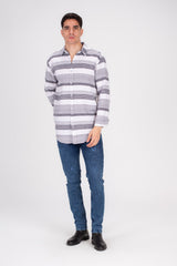 Men's Checked Soft Material Unique Style Shirt Perfect For Chilly Days Or Casual Outings