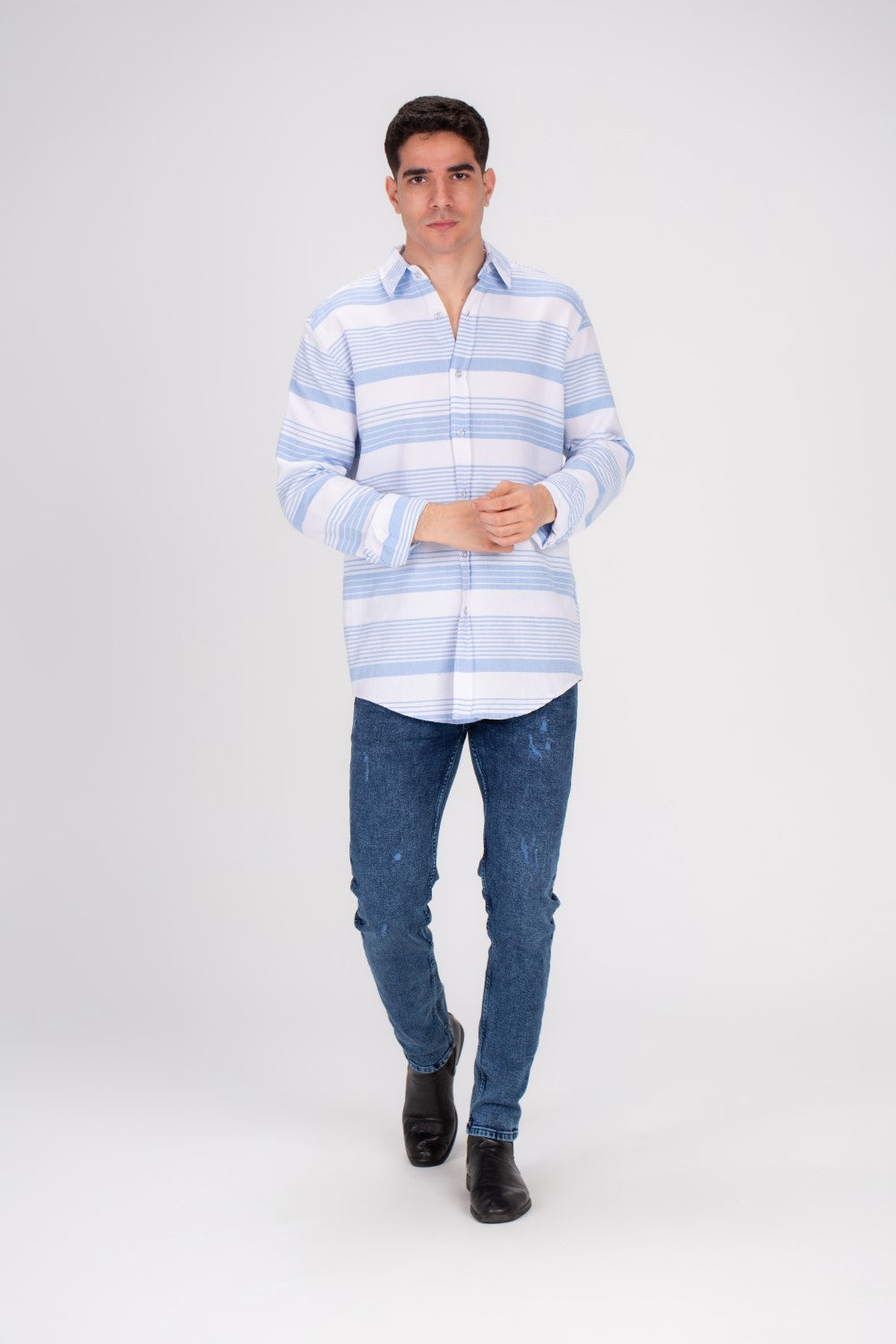 Men's Checked Soft Material Unique Style Shirt Perfect For Chilly Days Or Casual Outings
