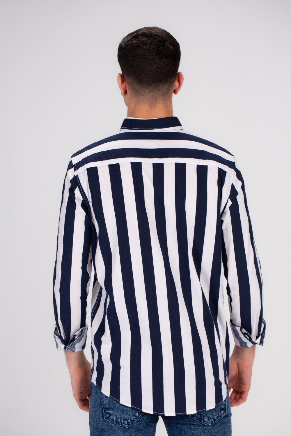Men's Striped Cotton Long Sleeve Shirt | Regular Fit Casual  Tomato Store
