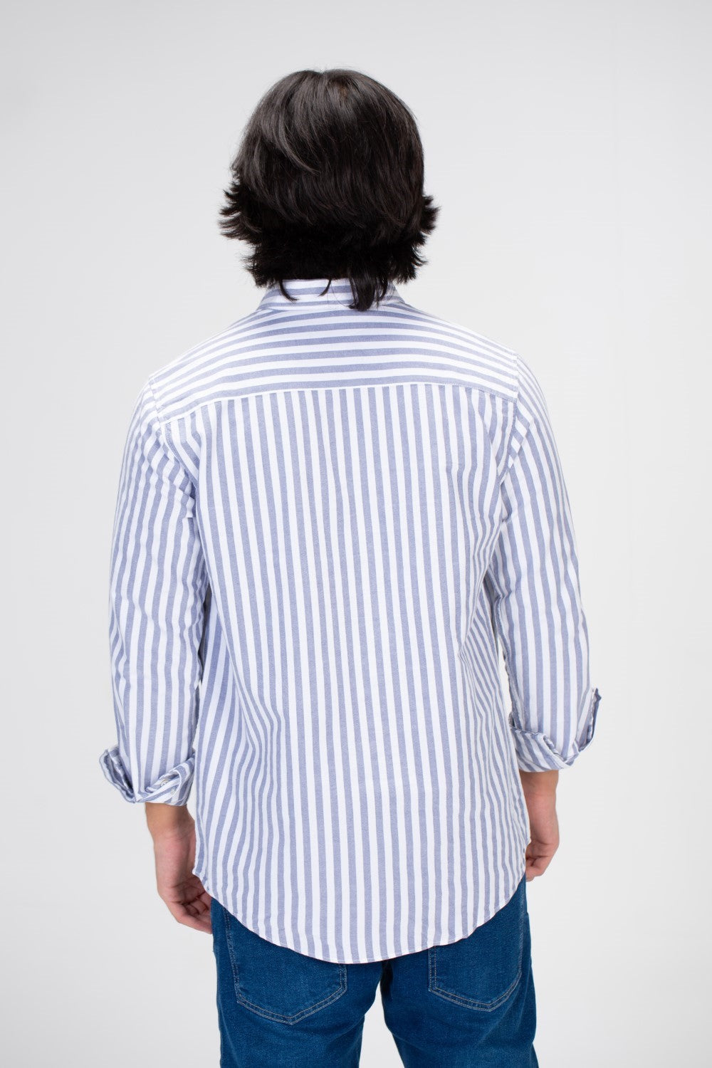 Men's Slim Fit Striped Shirt With Long Sleeves And Button Front