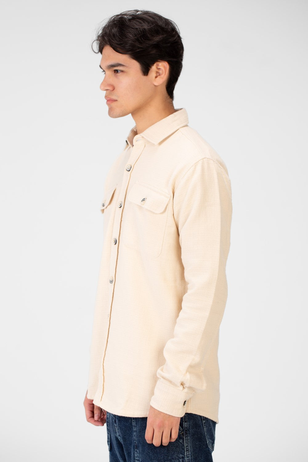 Men's Linen Slim Fit Long Sleeve Shirt