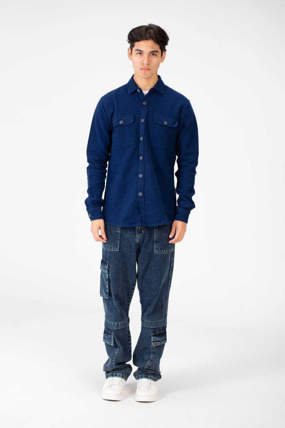 Men's Linen Slim Fit Long Sleeve Shirt