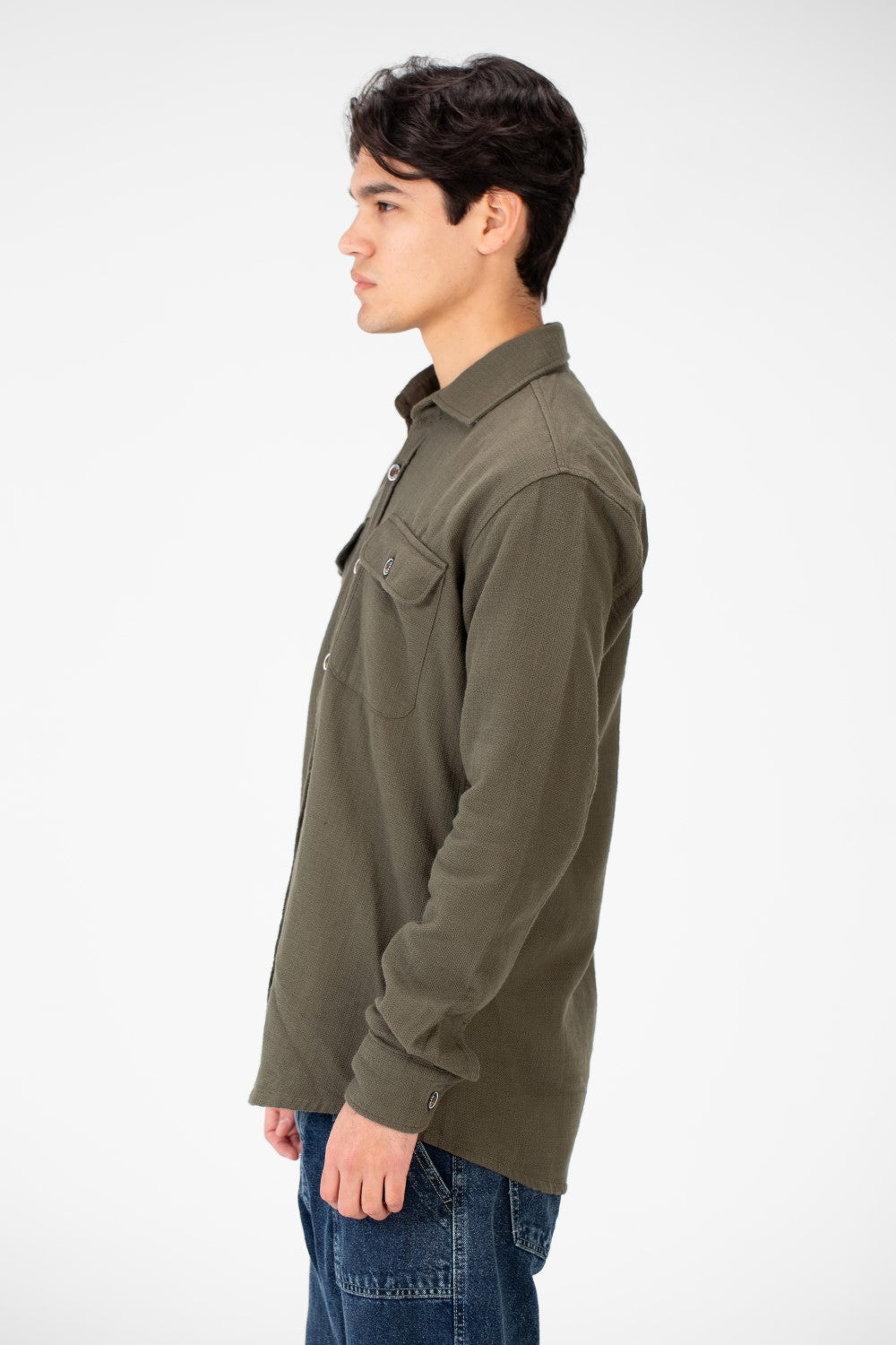 Men's Linen Slim Fit Long Sleeve Shirt