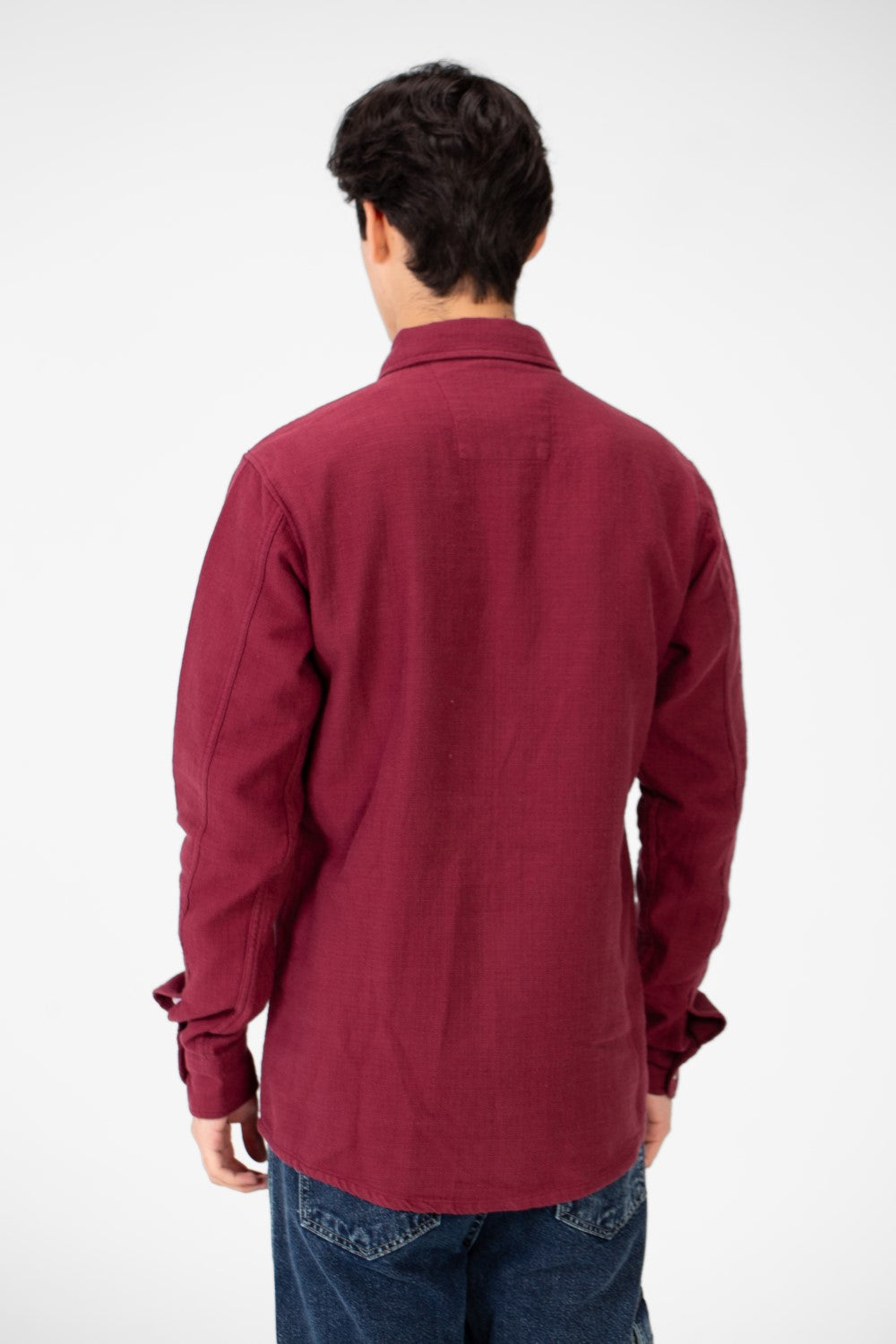 Men's Linen Slim Fit Long Sleeve Shirt