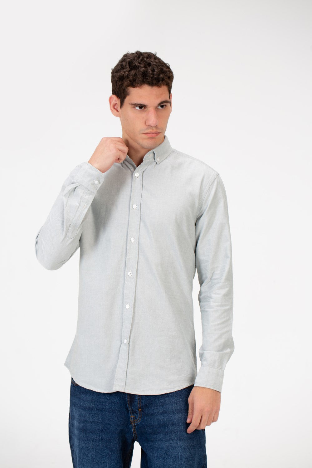 Men's Basic Slim Fit Long Sleeve Shirt