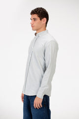 Men's Basic Slim Fit Long Sleeve Shirt