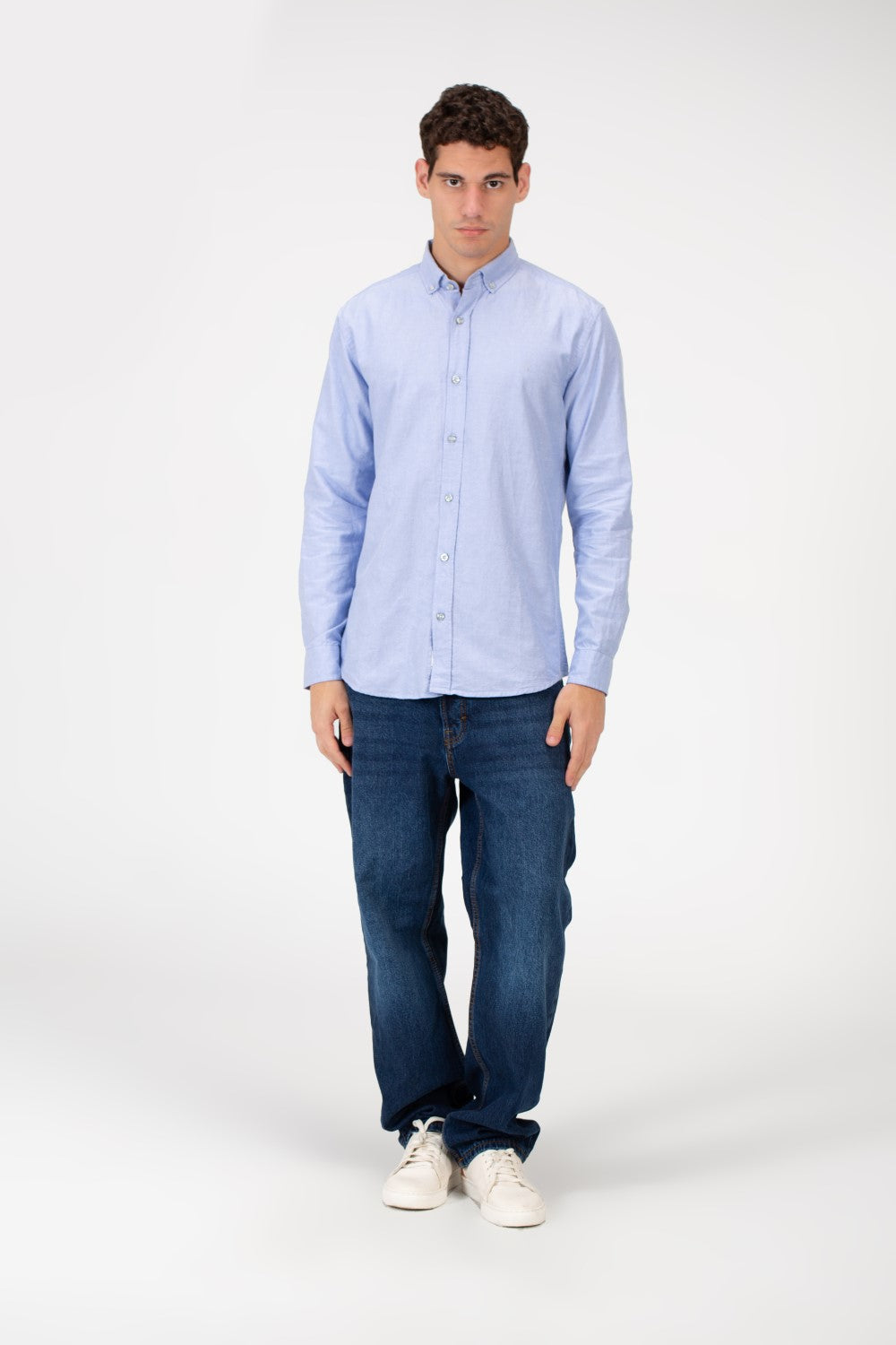 Men's Basic Slim Fit Long Sleeve Shirt