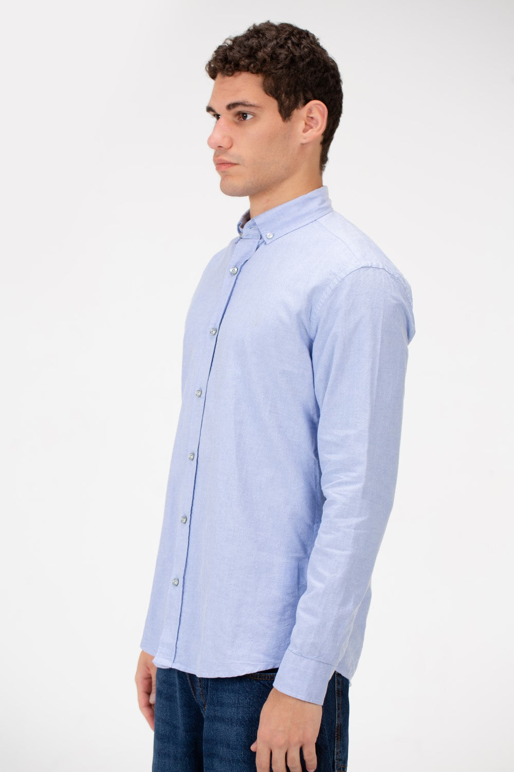 Men's Basic Slim Fit Long Sleeve Shirt