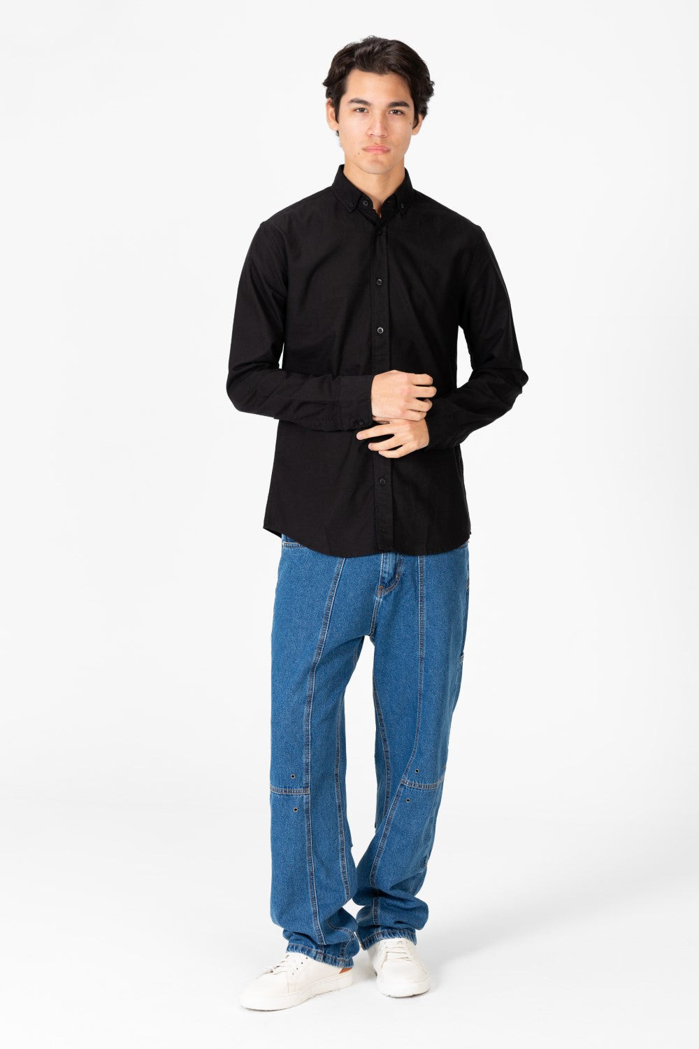 Men's Basic Slim Fit Long Sleeve Shirt