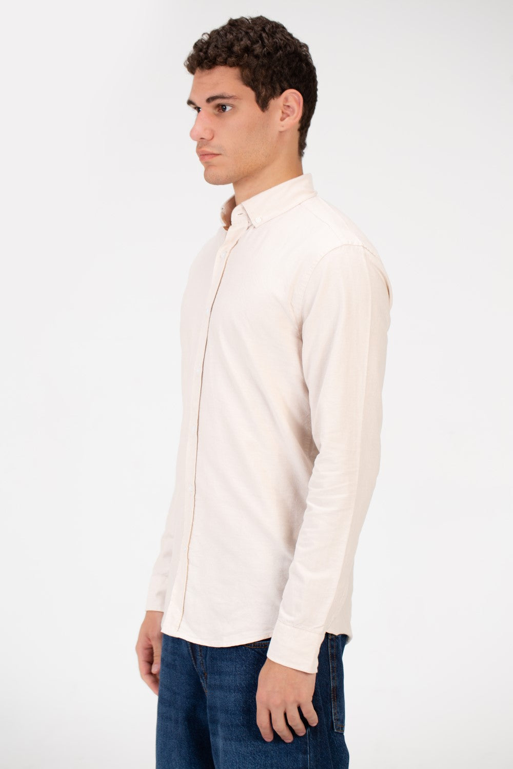 Men's Basic Slim Fit Long Sleeve Shirt